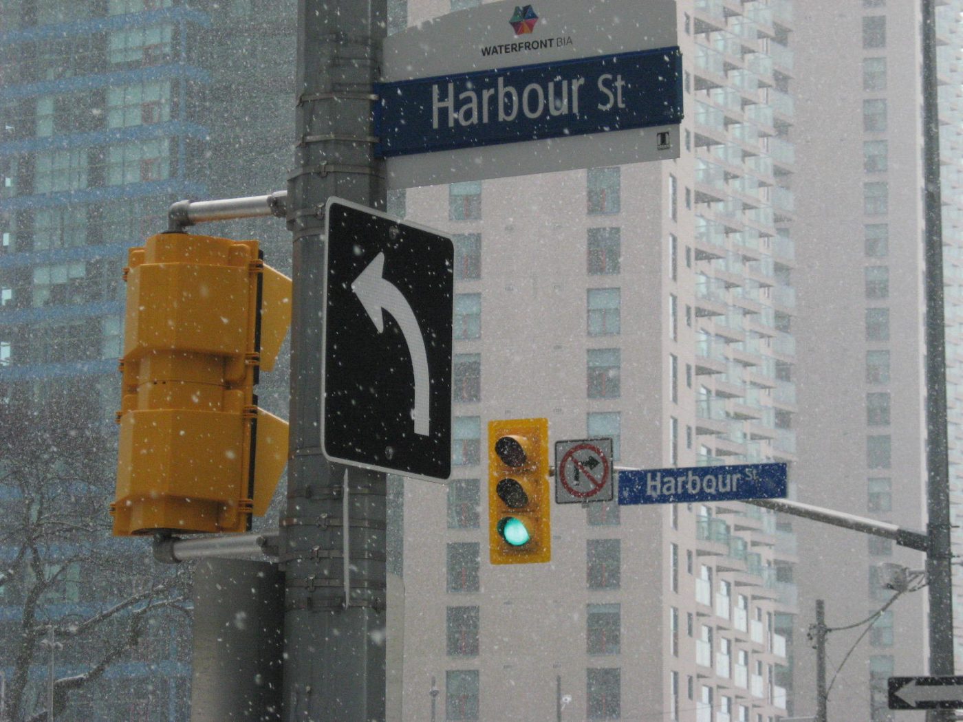 Harbour St in snow