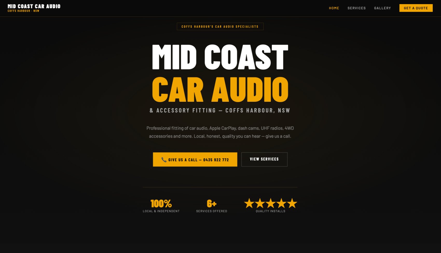 MidCoast Car Audio website